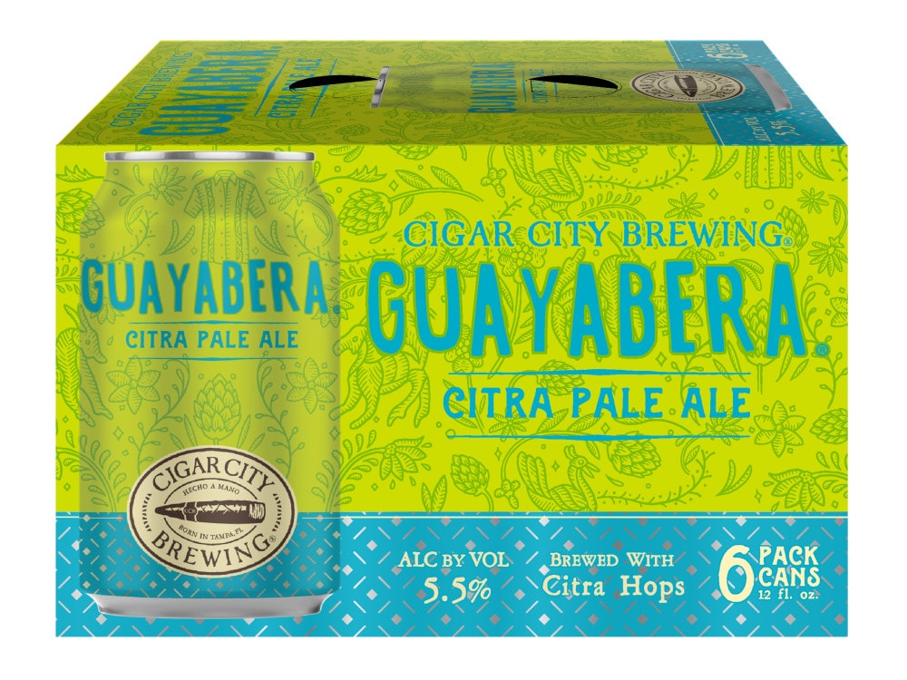 Cigar City Brewing Guayabera Citra Pale Ale Craft Beer 6 Pack 12 Fl Oz Can
