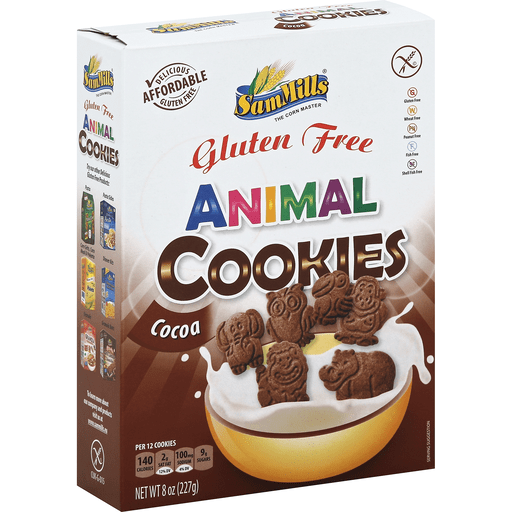Sam Mills Cookies, Animal, Gluten Free, Cocoa 8 Oz