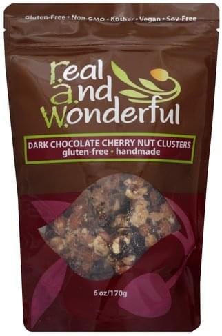 Real and Wonderful Dark Chocolate Cherry Nut Clusters - 6 Oz