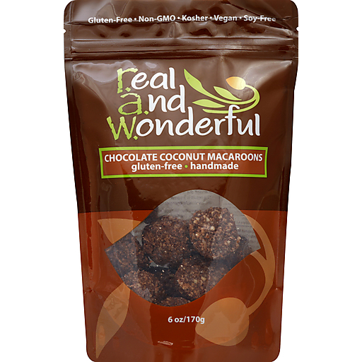 Real and Wonderful Macaroons, Chocolate Coconut 6 Oz