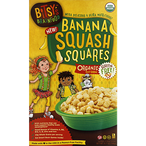Bitsy's Brainfood Cereal, Banana Squash Squares