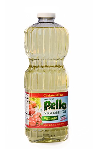 PelloÂ Pure 100% Natural Vegetable Oil 48 Oz, 0g Trans Fat, Easy Grip Bottle Design, Cap Seal Leak Proof
