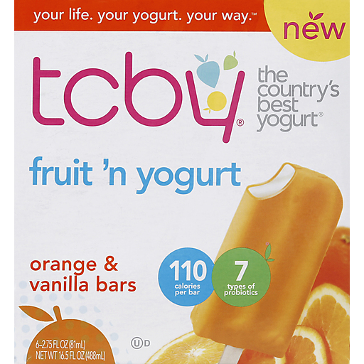 Tcby Fruit/Yogurt Bar Orng/Van