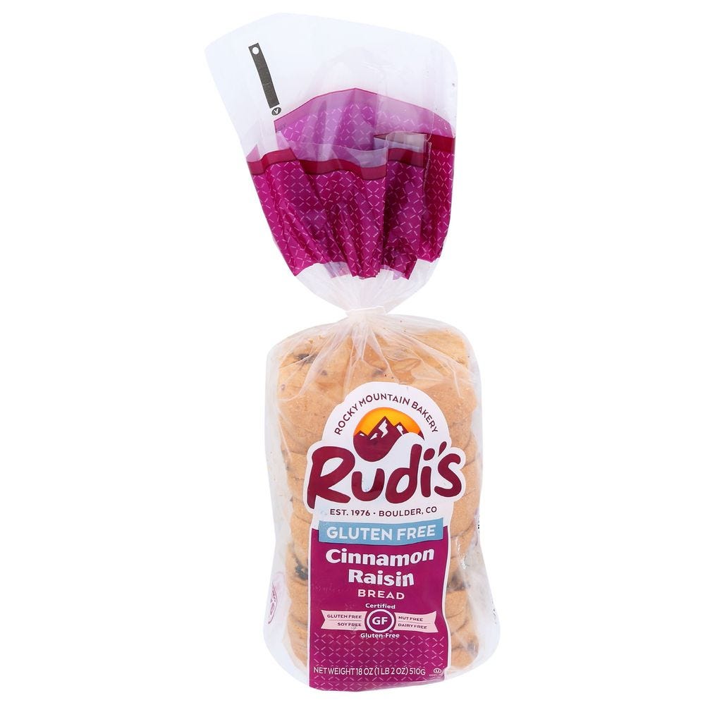 Rudi's Gluten Free Bakery Bread, Sandwich, Cinnamon Raisin