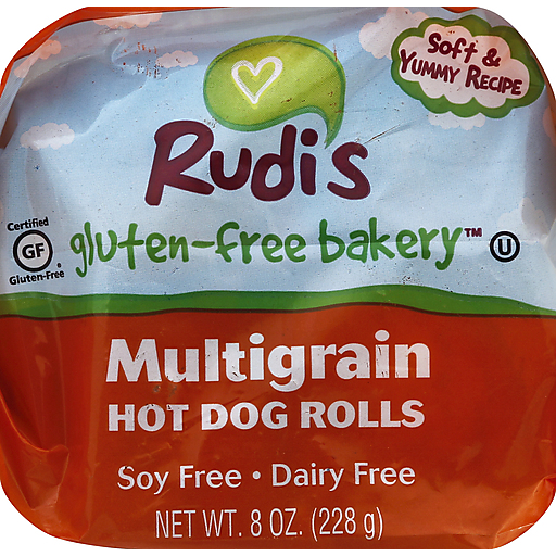 Rudi's Gluten-Free Bakery Hot Dog Rolls, Multigrain