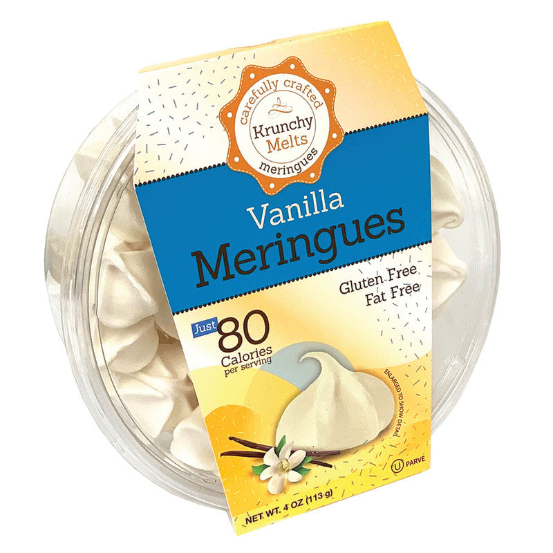 Krunchy Melts Vanilla Meringues 4 Oz Tub - 12ct Case