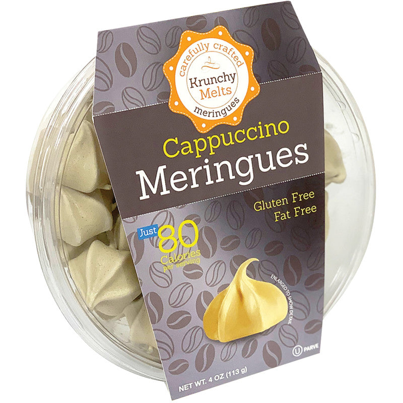 Krunchy Melts Cappuccino Meringues 4 Oz Tub - 12ct Case