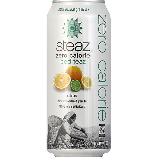 Steaz Iced Teaz Green Tea, Zero Calorie, Citrus