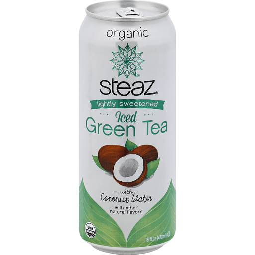 Steaz Organic Lightly Sweetened With Coconut Water Iced Green Tea
