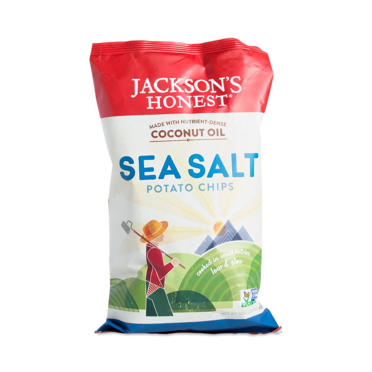 Jackson's Honest Chips Potato Chips, Sea Salt 5.00 Oz