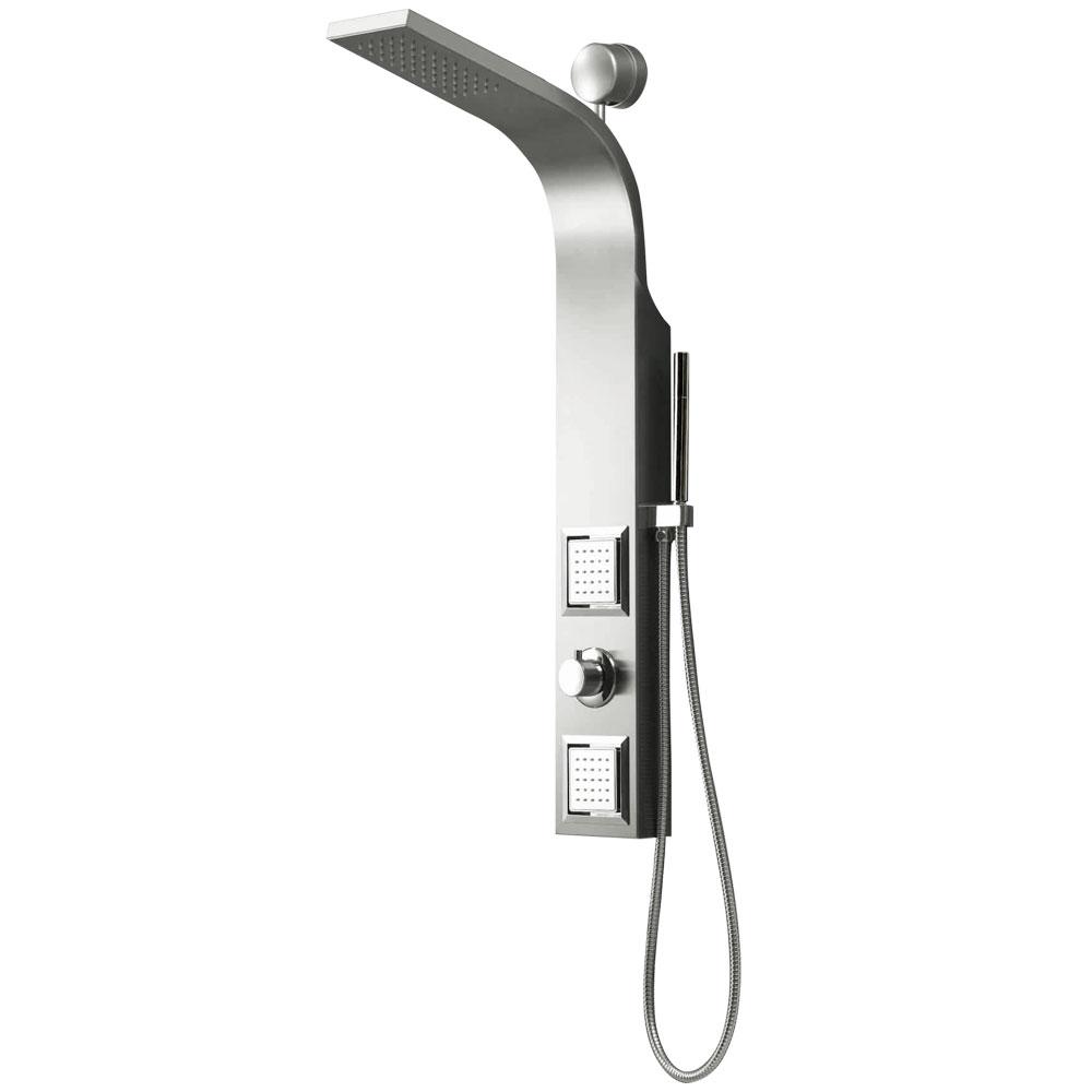 Mediterraneo Nova 38 In. 2-Jet High Pressure Shower Tower With Shower Head And Hand Shower In Stainless Steel