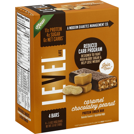 Level Life Protein Snack Bar Caramel Chocolatey Peanut