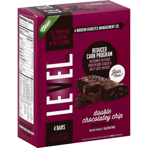 Level Life Snack Bar, Protein, Double Chocolatey Chip
