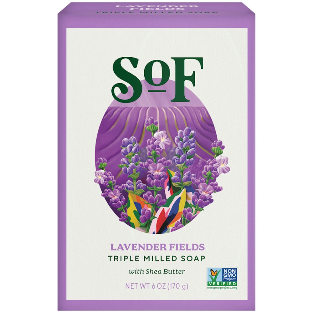 South of France French Milled Bar Soap Lavender Fields Oval 6 Oz