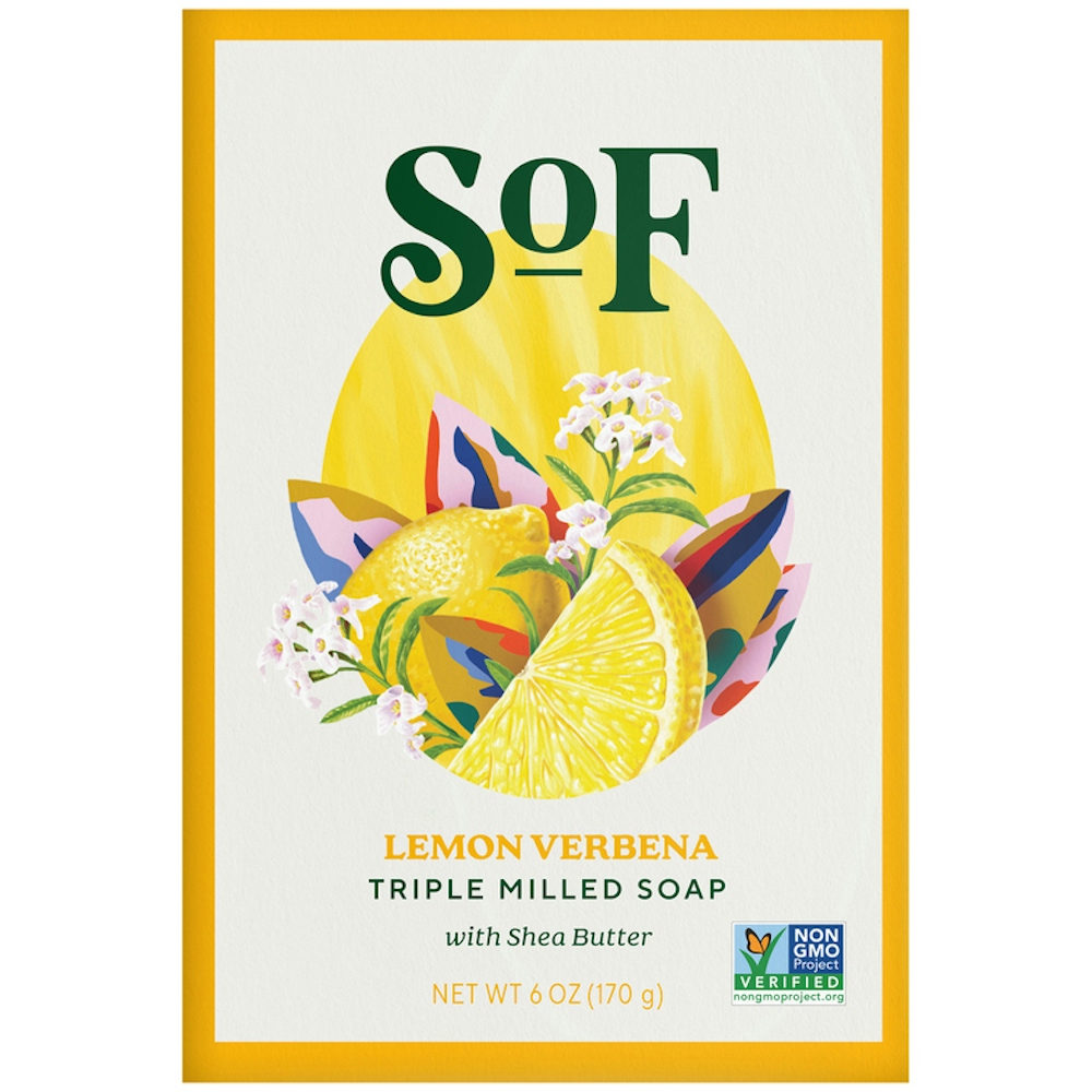 South Of France French Milled Bar Soap Lemon Verbena Oval 6 Oz