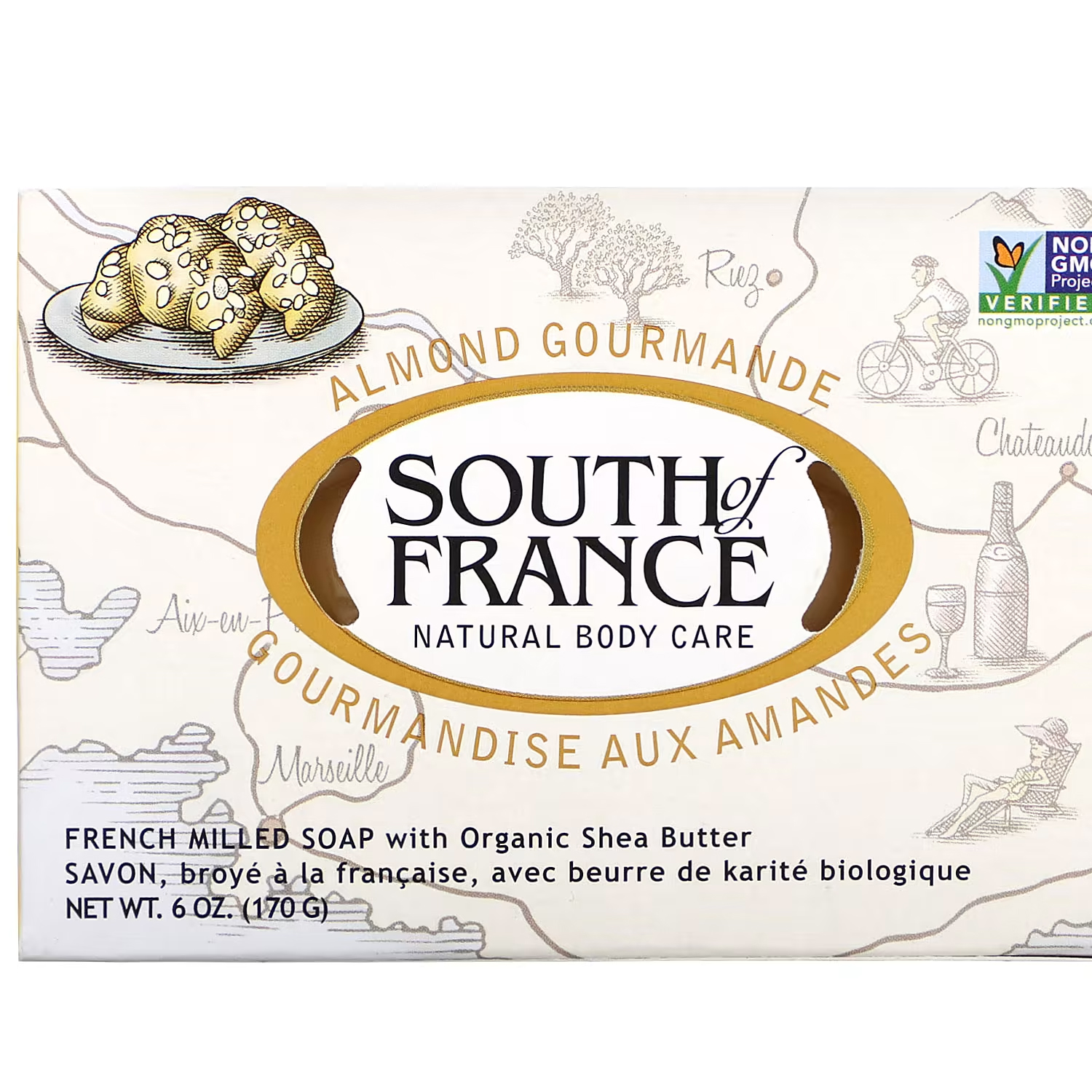 South Of France Sweet Almond Triple Milled Bar Soap