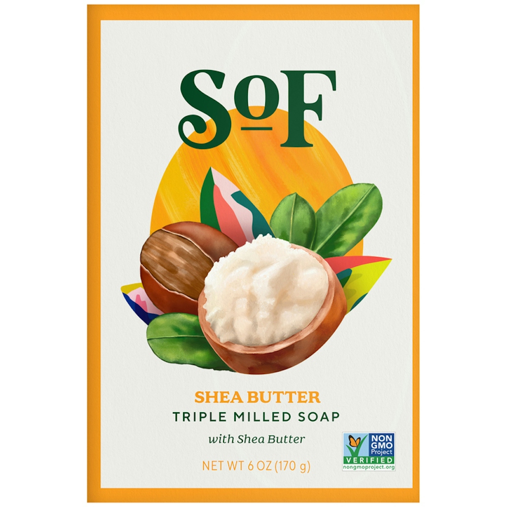 SOF South Of France Shea Butter Triple Milled Bar Soap - 6 Ounce