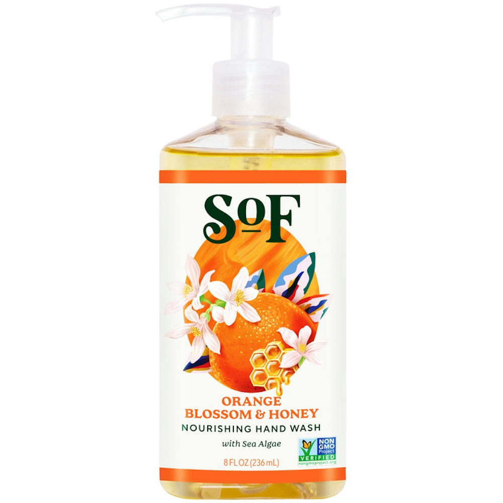South Of France SOF Hand Wash, Nourishing, Orange Blossom & Honey 8 Fl Oz