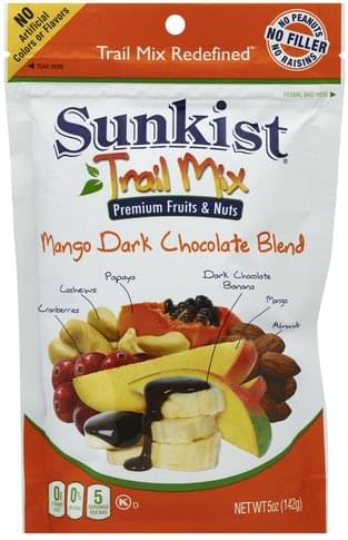 Sunkist Trail Mix, Mango Dark Chocolate Blend 5 Oz