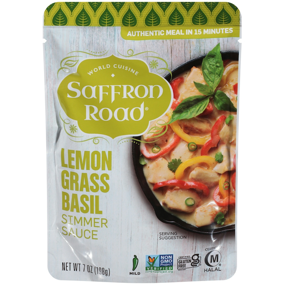 Saffron Road Lemongrass Basil Simmer Sauce 7 Oz