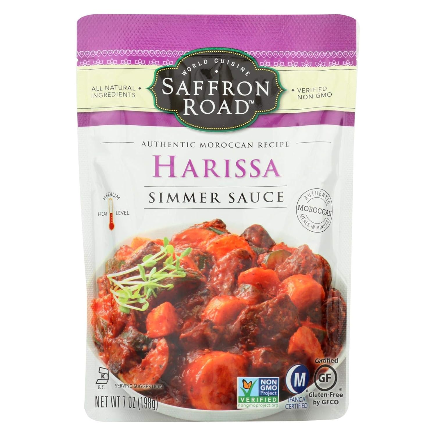 Saffron Road Simmer Sauce, Harissa, Medium