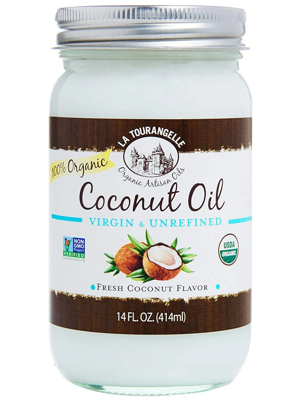 La Tourangelle Organic Refined Coconut Oil, 14 Fl Oz