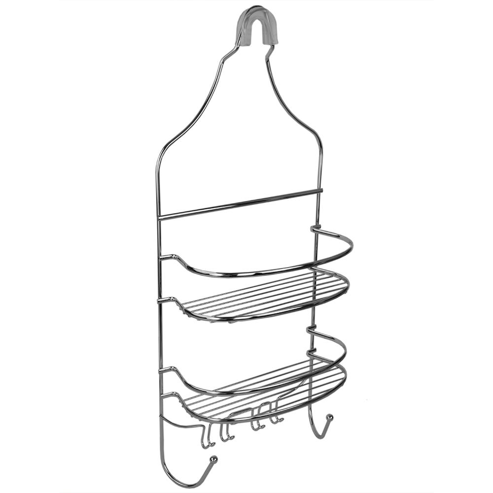 Home Basics Chrome Flat Wire Shower Caddy