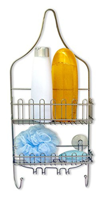 Home Basics SN00525 Satin Nickel Shower Caddy
