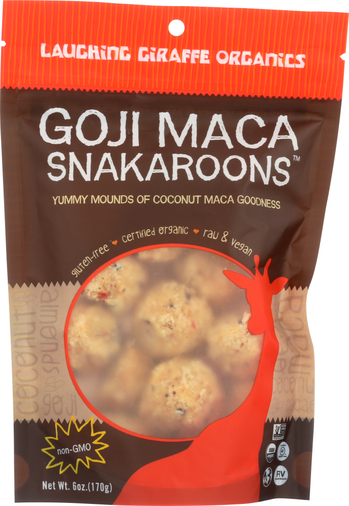 Laughing Giraffe Organics Snakaroon Goji Maca Organic, 6 Oz