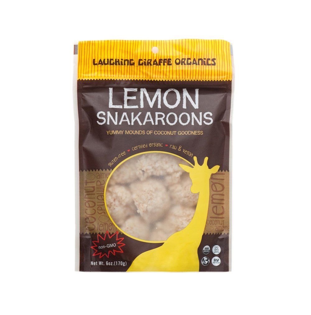 Laughing Giraffe Organics Snakaroons, Lemon 6 Oz