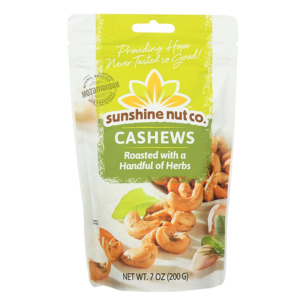 Sunshine Nut Co. Company Roasted Herbs Cashews, 7 Oz