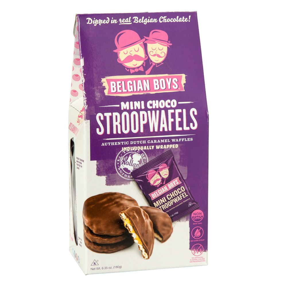 Belgian Boys Mini Choco Stroopwafel 6.35 Oz