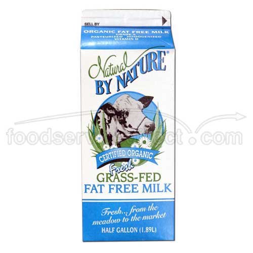 Natural By Nature Grass-Fed Fat Free Milk - Half-Gallon