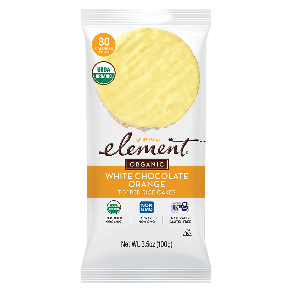 Element Organic Vanilla Orange Dipped Rice Cakes 6 Pc 3.5 Oz 6ct Case