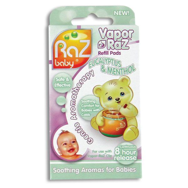 RaZbaby Vapor-RaZ Menthol & Eucalyptus Refill Pads - Cough & Cold Relief