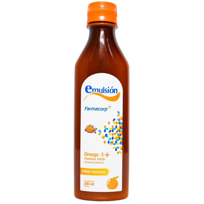 Amaria Emulsion Omega 3 Vitaminas Sabor Naranja X 200Ml