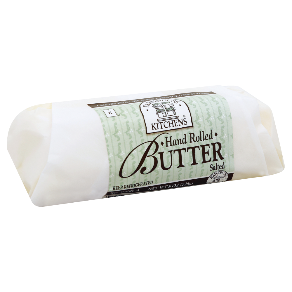 Farmhouse Kitchens Hand Rolled Lightly Salted Butter, 8 Oz