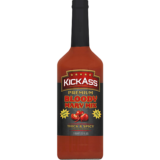 KickAss Bloody Mary Mix, Premium, Thick & Spicy 32 Oz