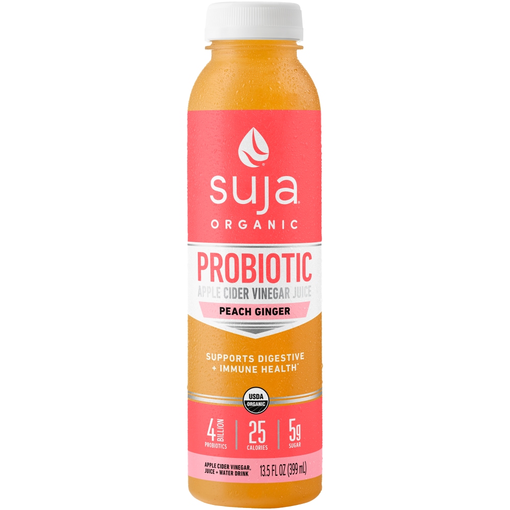 Suja Probiotic, Peach Ginger Apple Cider Vinegar Juice - 13.5 Oz