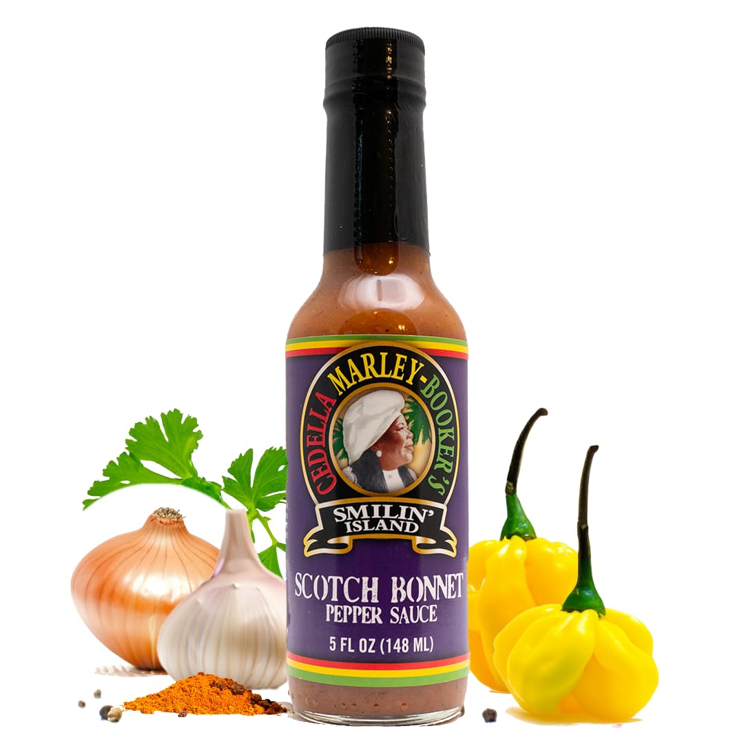 Smilin Island Foods Cedella Marley Booker's Jamaican Scotch Bonnet Pepper Sauce (5 Oz)