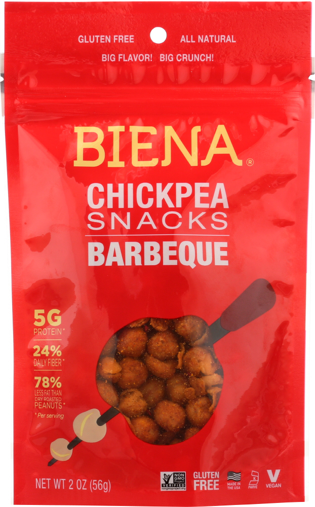 Biena Barbeque Chickpea Snacks - 2 Oz
