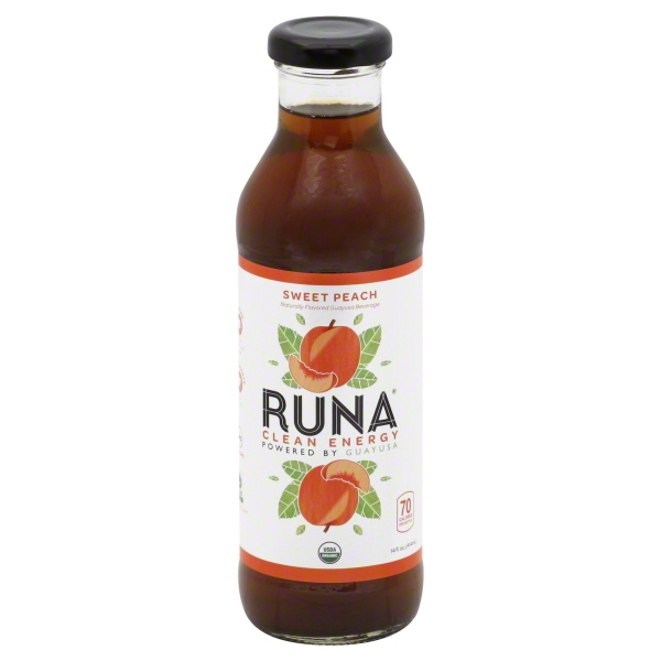 Runa Guayusa Beverage Clean Energy Sweet Peach, 14 Oz
