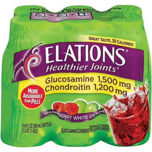 Elations Glucosamine/Chondroitin Supplement, Raspberry White Grape
