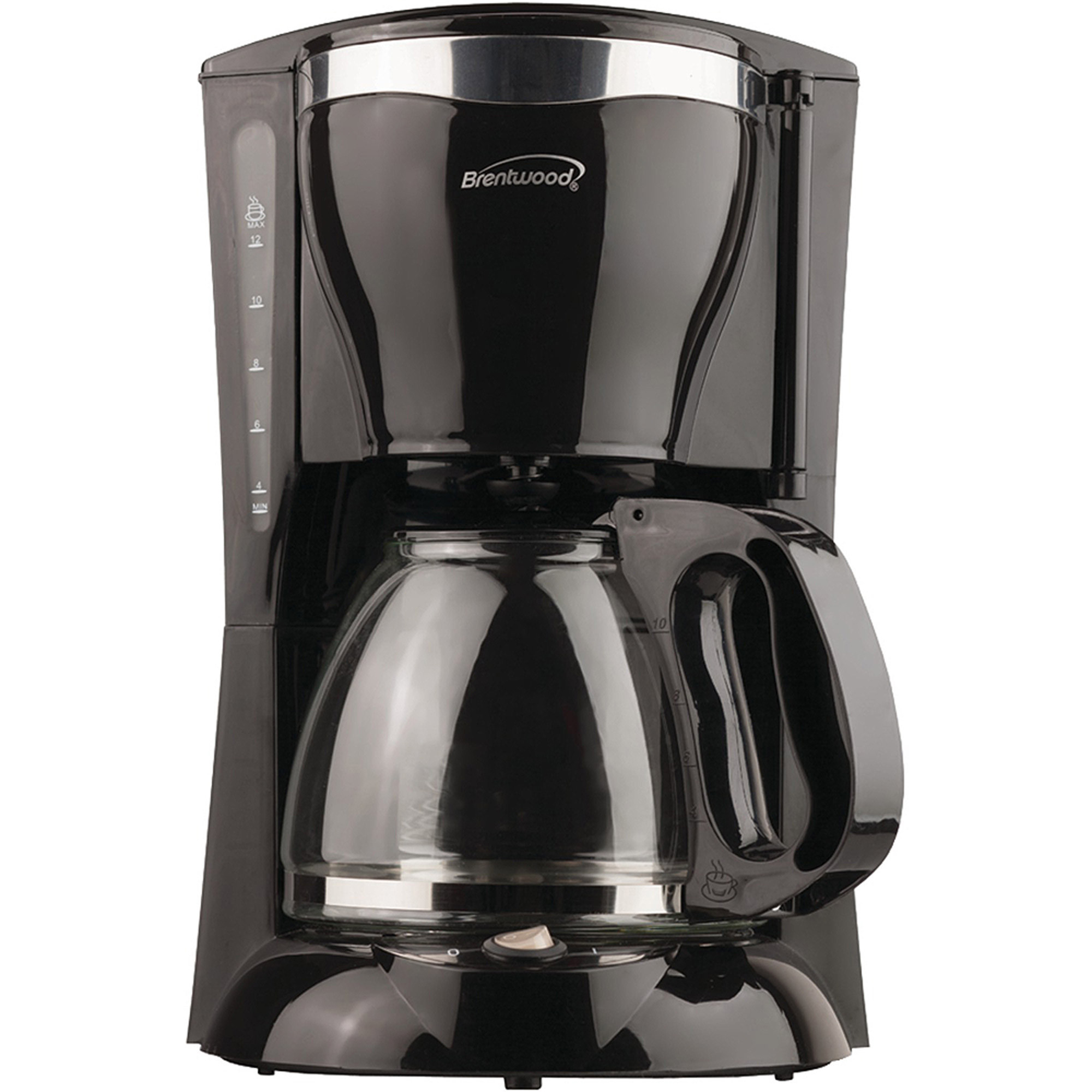 Brentwood TS-218B 12-Cup Digital Coffee Maker, Black