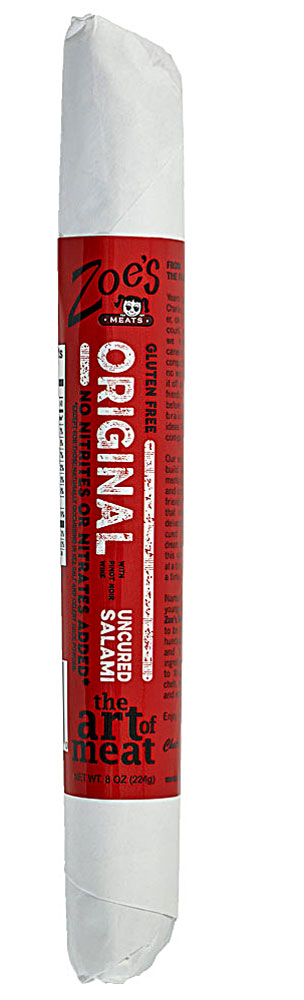 Zoe's Meats Gourmet Uncured Salami Stick Gluten Free Original