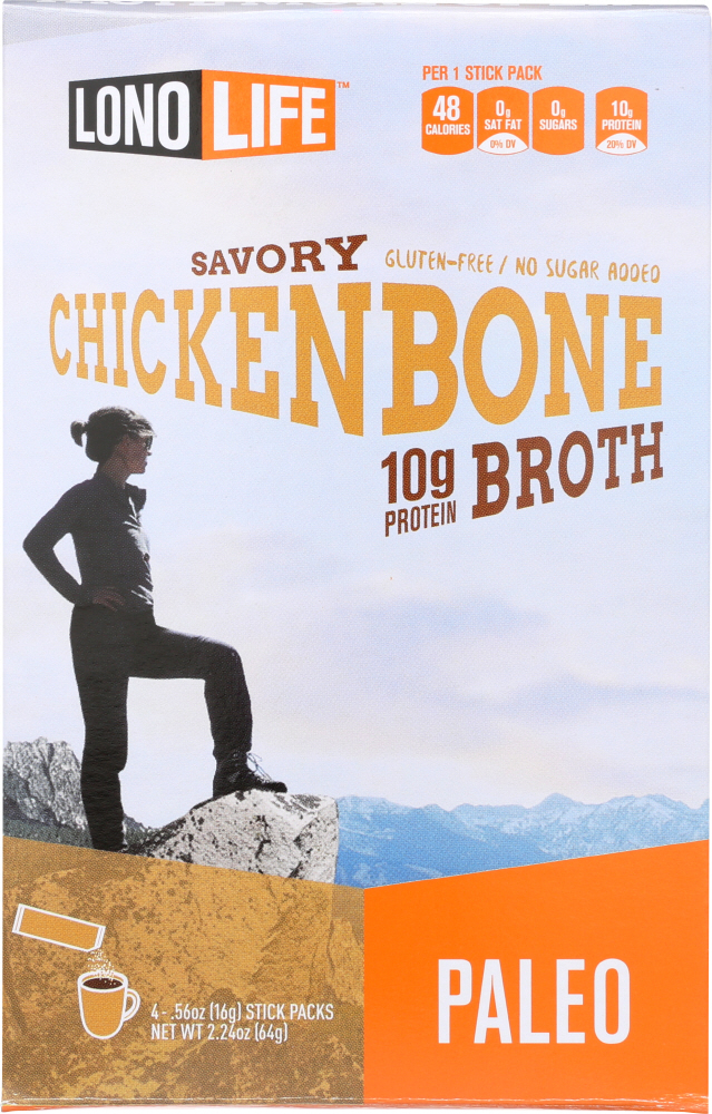 Lono Life Savory Chicken Bone Broth Stick Packs