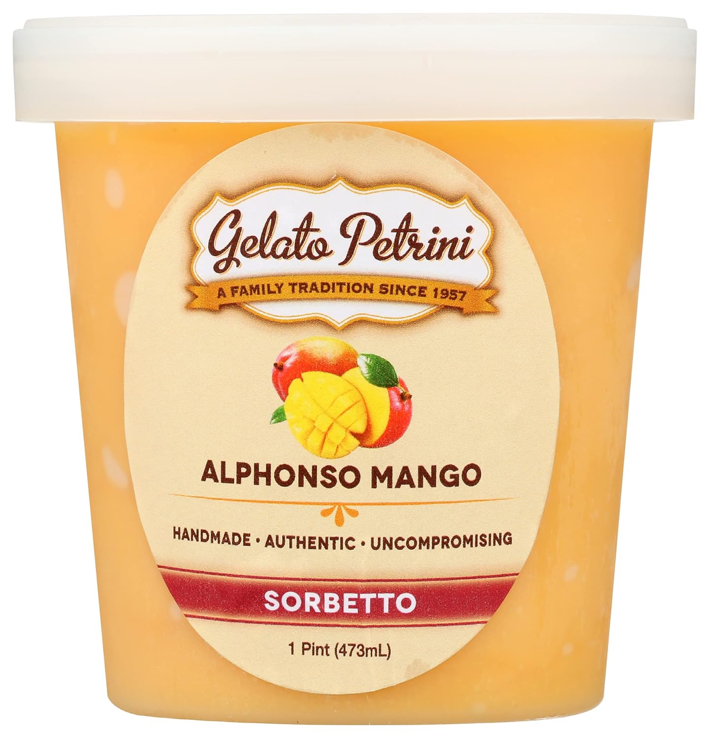Gelato Petrini Alphonso Mango Sorbetto, 1 PT