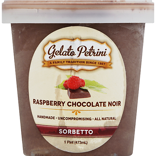 Gelato Petrini Sorbetto, Raspberry Chocolate Noir