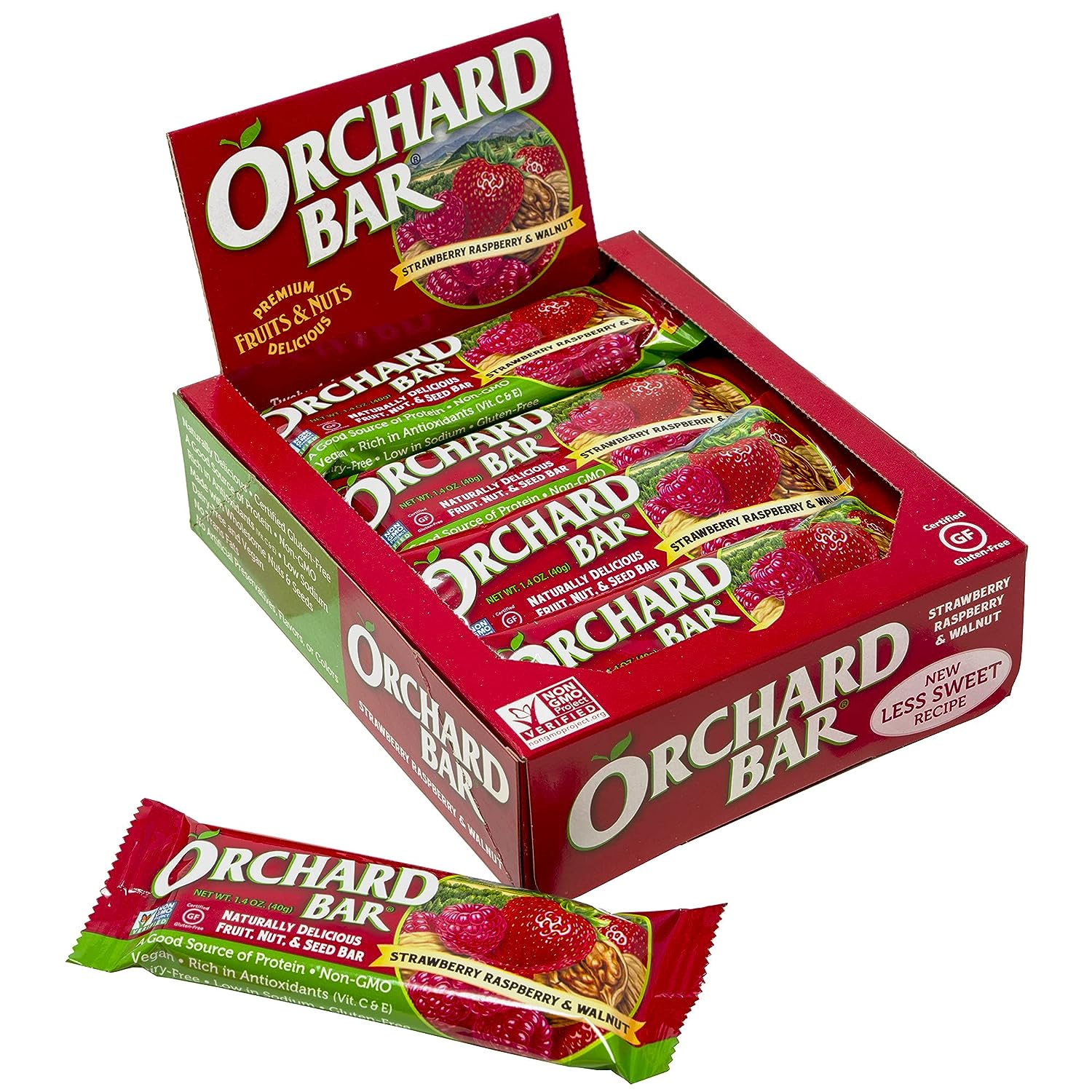 Orchard Bar Fruit & Nut Strawberry Raspberry & Walnut