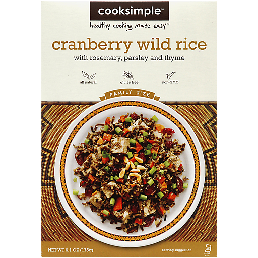 Cooksimple Wild Rice, Cranberry, Family Size